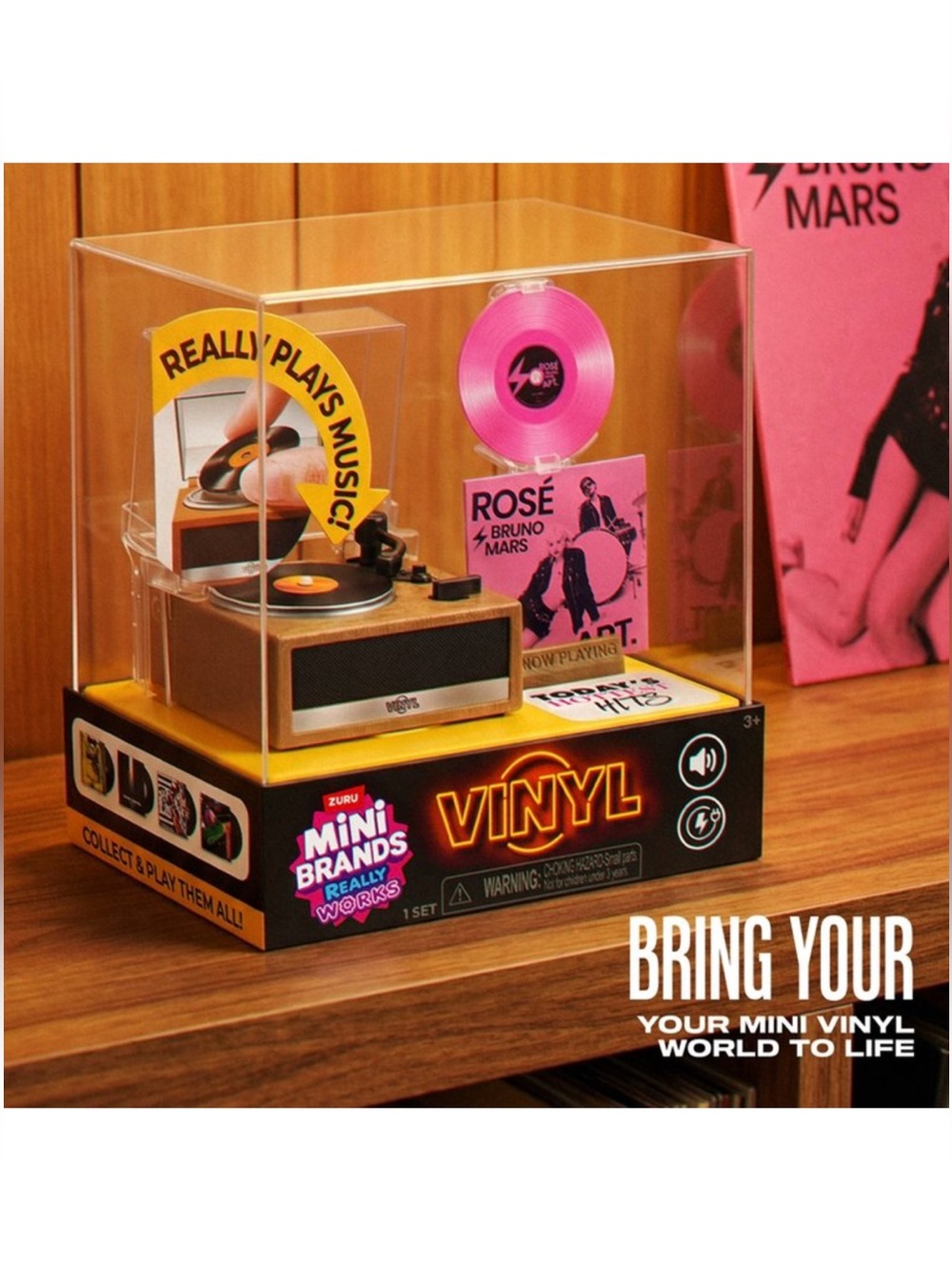 Mini Brands Really Works Vinyl Playset Series 1 "APT." by Rosé & Bruno Mars, NIB